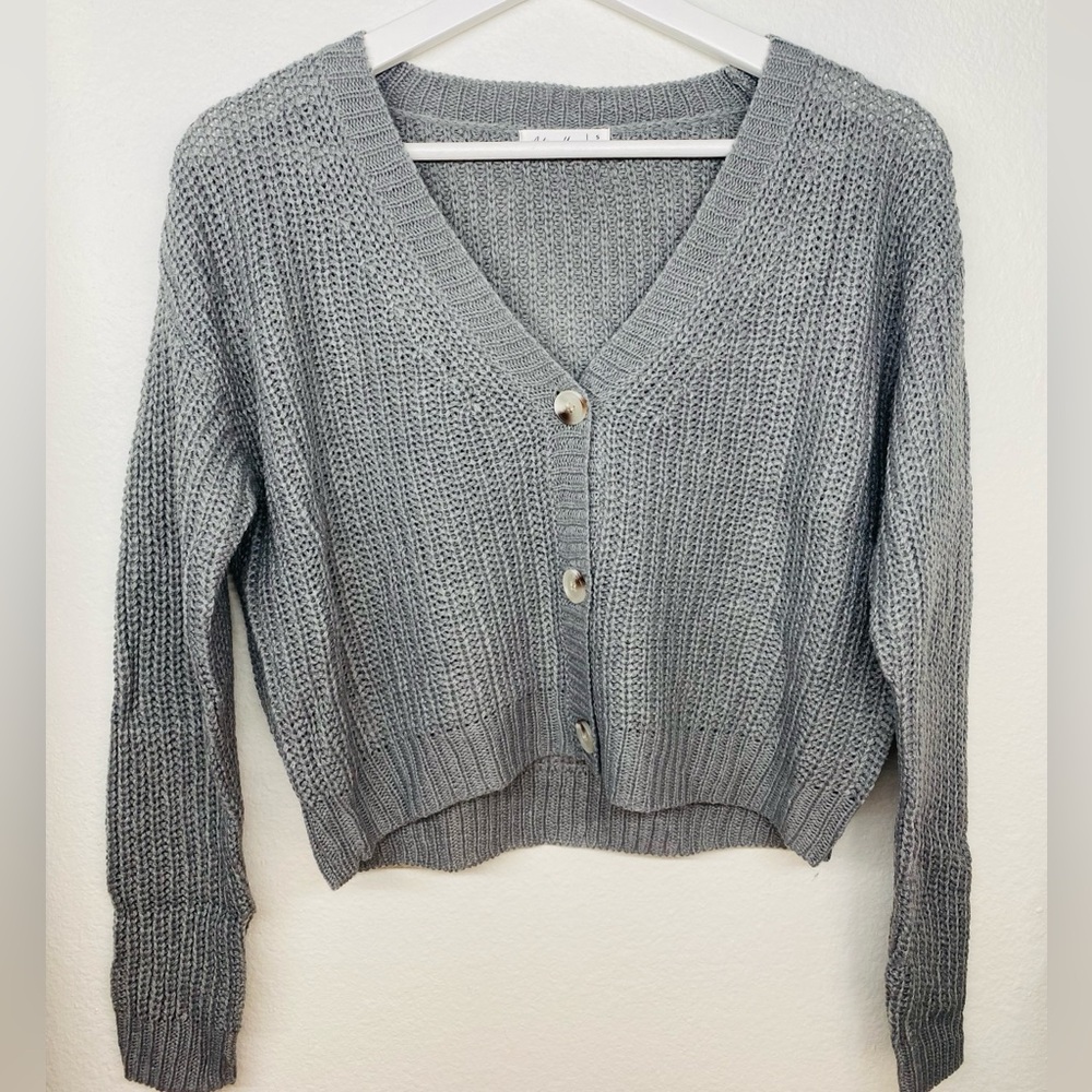 NWT Gray Cardigan Sweater